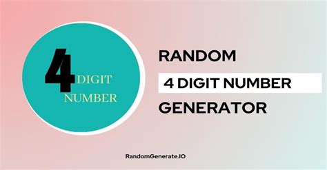 number generator 4 numbers|Random 4 Digit Number Generator .
